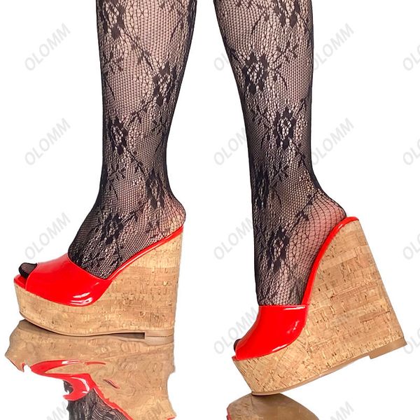 olomm handmade women platform mules sandals shiny wedges high heels open toe gorgeous black party shoes women us size 5-20
olomm handmade women platform mules sandals shiny wedges high heels open toe gorgeous black party shoes women us size 5-20