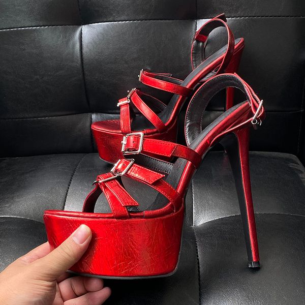 olomm handmade women platform sandals crack pattern ultra high heel round toe pretty red party shoes ladies us plus size 5-20, Black
olomm handmade women platform sandals crack pattern ultra high heel round toe pretty red party shoes ladies us plus size 5-20, Black