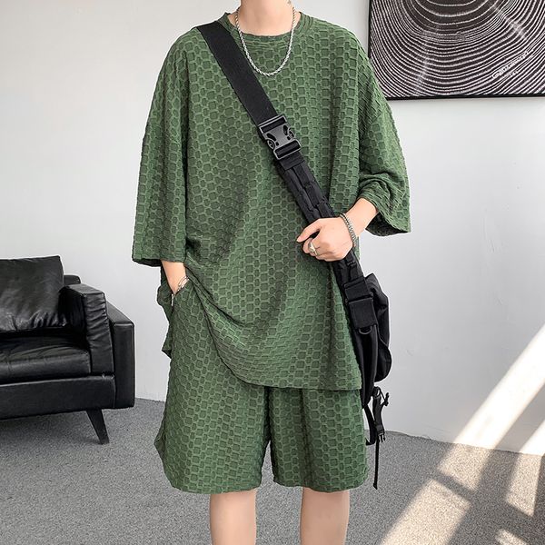men's tracksuits summer 2pcs sets baggy short set clothing loose stretch solid oneck t shirts and shorts stylish oversize streetwear 23, Gray
men's tracksuits summer 2pcs sets baggy short set clothing loose stretch solid oneck t shirts and shorts stylish oversize streetwear 23, Gray