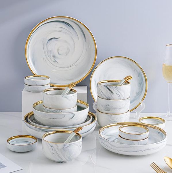 Ceramic Marble Grey Dinnerware Plates and Bowls Dinner Dessert Appetizer Plate Dishes Set for Home Restaurant Hotel Gift, White
Ceramic Marble Grey Dinnerware Plates and Bowls Dinner Dessert Appetizer Plate Dishes Set for Home Restaurant Hotel Gift, White