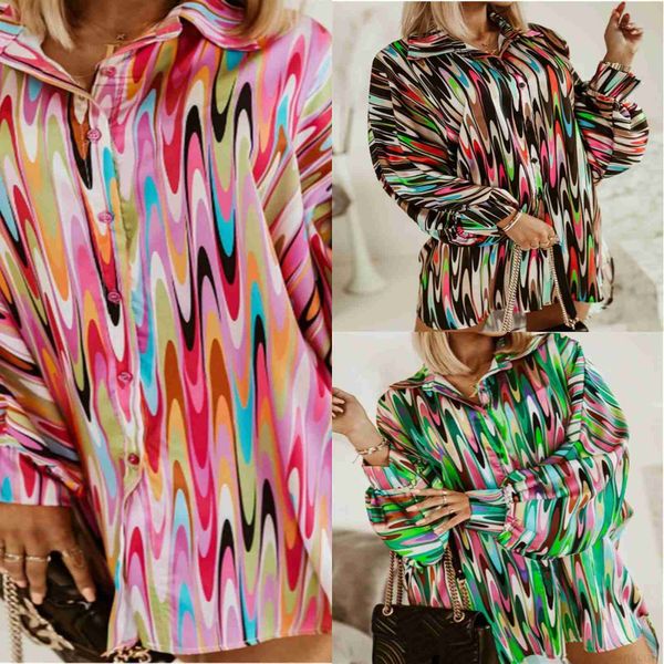 2023 women's autumn and winter single breasted versatile loose lapel long sleeve printed cardigan long shirt, White
2023 women's autumn and winter single breasted versatile loose lapel long sleeve printed cardigan long shirt, White