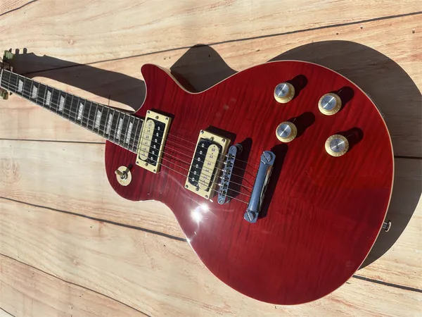 

Standard electric guitar, classic burgundy, small mini pickup, available in stock, lightning package