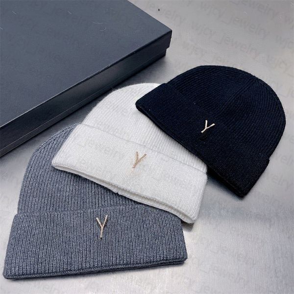 

Designer Knitted Hat Skull Caps Winter Beanie Wool Warm Cap Letters Deaign for Man Woman Casual Hats 7 Colors High Quality, C1
