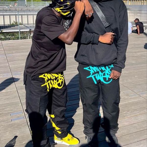 men's pants y2k men vintage streetwear multi pocket letters cargo pants waist drawstring hip hop loose leisure pants teen exercise clot, Black
men's pants y2k men vintage streetwear multi pocket letters cargo pants waist drawstring hip hop loose leisure pants teen exercise clot, Black