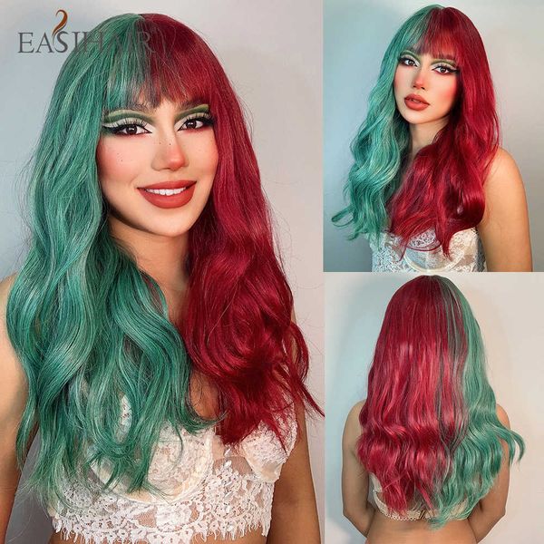 synthetic wigs easihair long wavy synthetic wigs christmas red and green stitching for women heat resistant cosplay party 230227, Black
synthetic wigs easihair long wavy synthetic wigs christmas red and green stitching for women heat resistant cosplay party 230227, Black