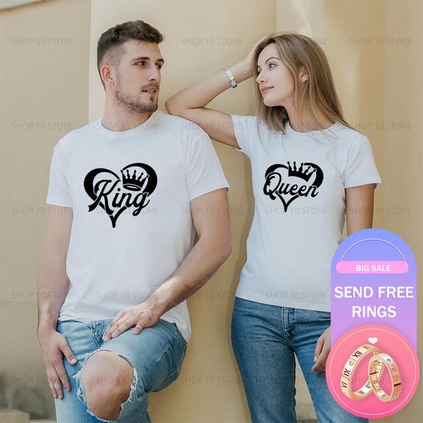 summer couples love heart king queen tshirt for women men clothing short sleeve basic tees funny print matching lovers 230406, White
summer couples love heart king queen tshirt for women men clothing short sleeve basic tees funny print matching lovers 230406, White