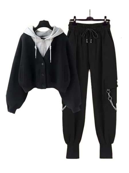 women's two piece pants twopiece hooded set cargo pant streetwear loose chain autumn female harajuku coatcargo 230406, White
women's two piece pants twopiece hooded set cargo pant streetwear loose chain autumn female harajuku coatcargo 230406, White