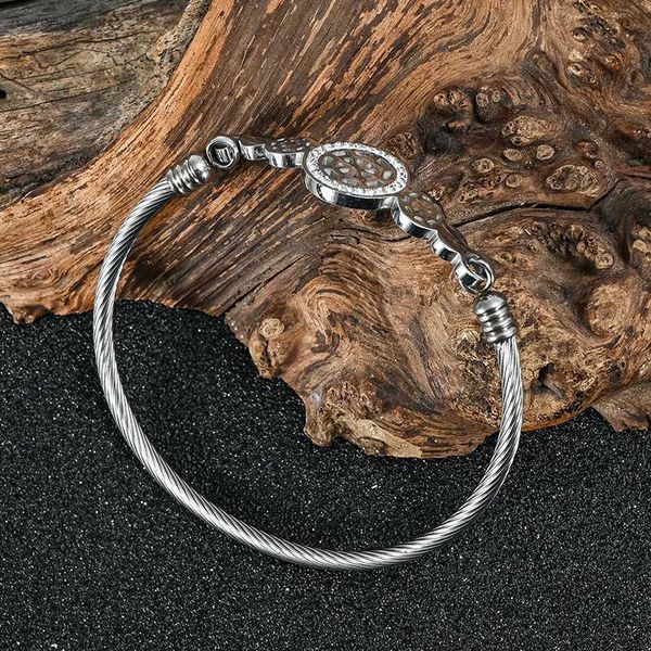 bangle new jewelry stainless steel ship rudder cable rope bracelet titanium steel opening diamond bracelet 6tzo, Black
bangle new jewelry stainless steel ship rudder cable rope bracelet titanium steel opening diamond bracelet 6tzo, Black