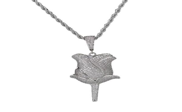 new rose flower petals necklace pendant with rope chain iced out cubic zircon bling men hip hop jewelry2544435, Silver
new rose flower petals necklace pendant with rope chain iced out cubic zircon bling men hip hop jewelry2544435, Silver