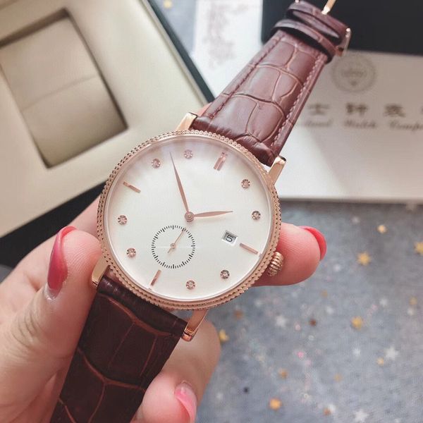 classic quartz movement boutique men's wristwatch genuine leather strap 010, Slivery;brown
classic quartz movement boutique men's wristwatch genuine leather strap 010, Slivery;brown