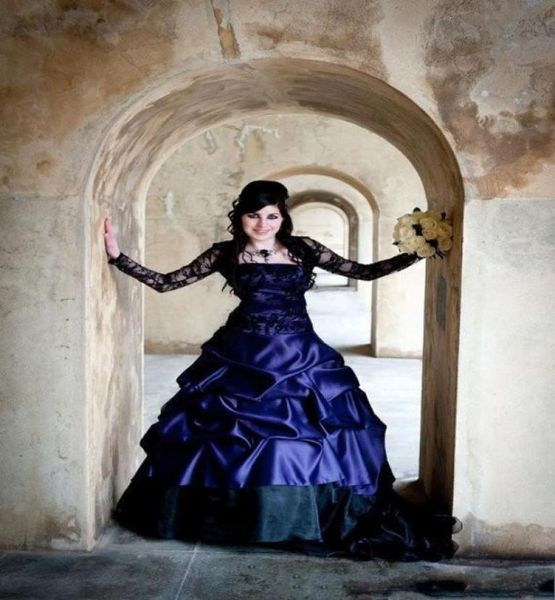 vintage victorian gothic plus size long sleeve wedding dresses purple and black ruffles satin corset strapless lace bridal go7065511, White
vintage victorian gothic plus size long sleeve wedding dresses purple and black ruffles satin corset strapless lace bridal go7065511, White