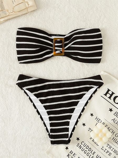 women's swimwear swimsuit women bikini 2023 tube ribbled high waist thong bikinis set female bathing suit biquini beach summer 230406, White;black
women's swimwear swimsuit women bikini 2023 tube ribbled high waist thong bikinis set female bathing suit biquini beach summer 230406, White;black