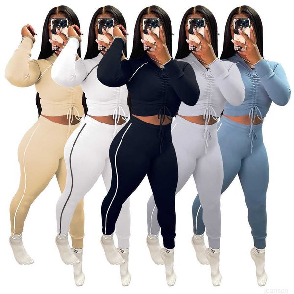 designers women sports tracksuits clothes 2023 pleated hooded long sleeved trousers two piece set solid color elastic suit women quality, Gray
designers women sports tracksuits clothes 2023 pleated hooded long sleeved trousers two piece set solid color elastic suit women quality, Gray
