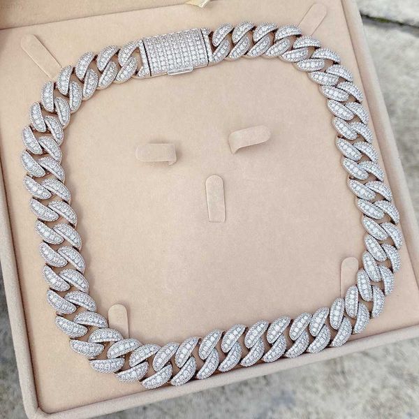 custom jewelry men fashion hip hop diamond moissanite gold filled rose white cuban link chain, Silver
custom jewelry men fashion hip hop diamond moissanite gold filled rose white cuban link chain, Silver