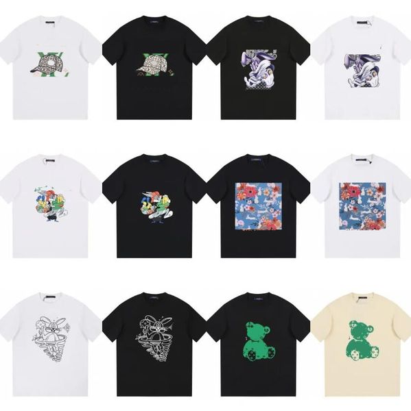 designer letter mens t-shirts luxury brand cartoon printing round neck loose short sleeve tees men's and women's cotton t-shirt co, White;black
designer letter mens t-shirts luxury brand cartoon printing round neck loose short sleeve tees men's and women's cotton t-shirt co, White;black