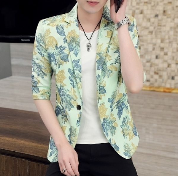 men's suits blazers spring men's fashion print men's casual slim fit jacket coat 230406, White;black
men's suits blazers spring men's fashion print men's casual slim fit jacket coat 230406, White;black