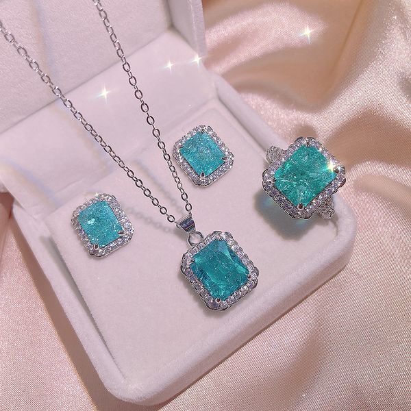square paraiba tourmaline jewelry set 925 sterling silver wedding rings earrings necklace for women bridal engagement jewelry
square paraiba tourmaline jewelry set 925 sterling silver wedding rings earrings necklace for women bridal engagement jewelry