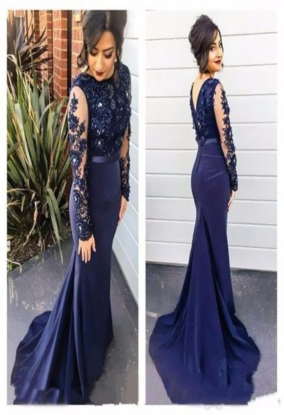 elegant navy blue mermaid beaded evening dresses with long sleeves jewel neck lace appliqued prom gowns satin plus size formal dre9633891, Black;red
elegant navy blue mermaid beaded evening dresses with long sleeves jewel neck lace appliqued prom gowns satin plus size formal dre9633891, Black;red