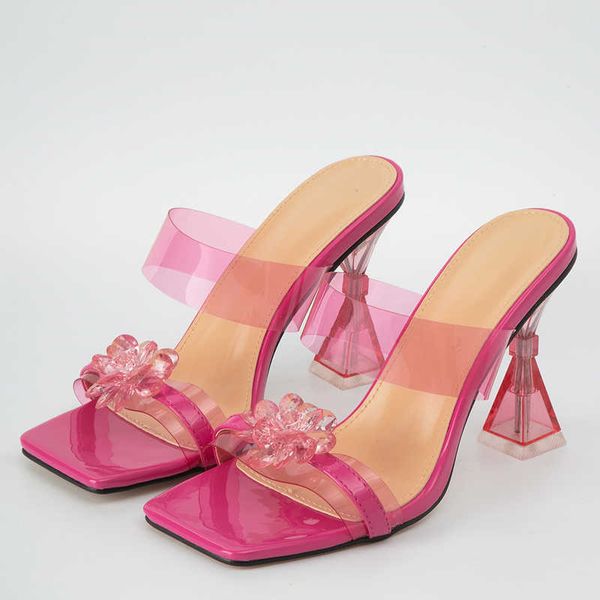 new slippers transparent pvc crystal clear flower women slippers fashion strange high heels female mules slides summer sandals shoes 230406, Black
new slippers transparent pvc crystal clear flower women slippers fashion strange high heels female mules slides summer sandals shoes 230406, Black