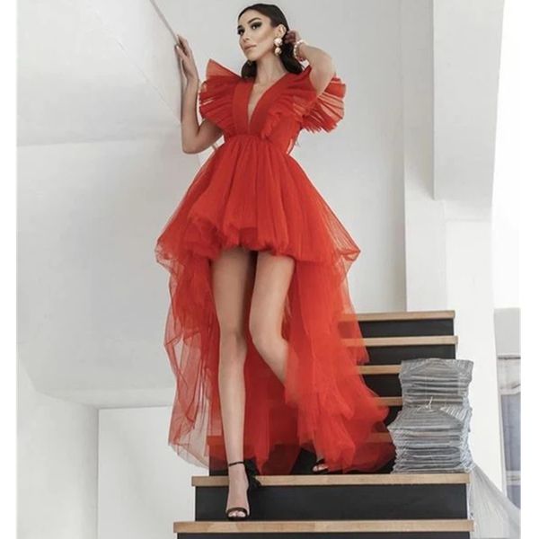 fluffy high low prom dresses tulle v neck hi-lo train party gowns ruffles evening dresses 2023, Black
fluffy high low prom dresses tulle v neck hi-lo train party gowns ruffles evening dresses 2023, Black
