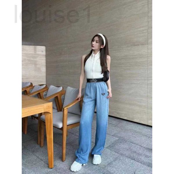 women's tracksuits designer 23 spring/summer new classic triangle letter ribbon gradient tencel old casual loose wide leg pants oqa5, Gray
women's tracksuits designer 23 spring/summer new classic triangle letter ribbon gradient tencel old casual loose wide leg pants oqa5, Gray