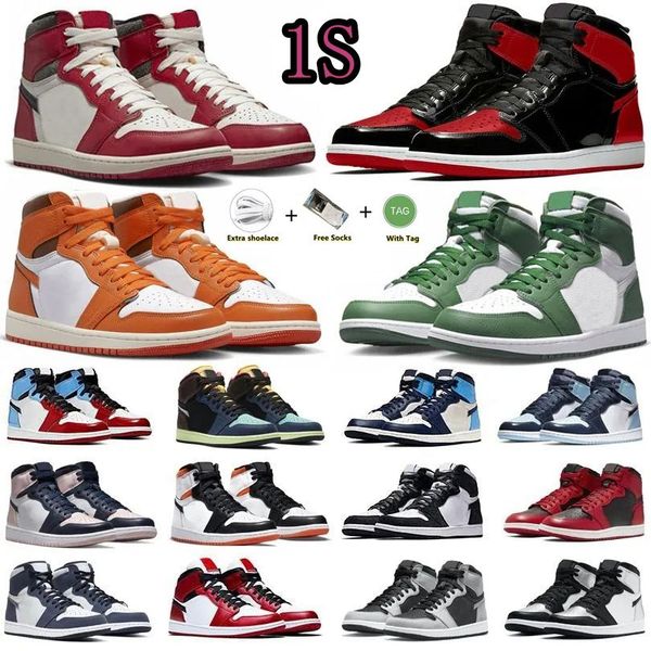 jumpman 1 1s mens basketball shoes men women sports sneakers lost found gorge green starfish bred patent dark mocha grey fog denim marina bl, Black
jumpman 1 1s mens basketball shoes men women sports sneakers lost found gorge green starfish bred patent dark mocha grey fog denim marina bl, Black