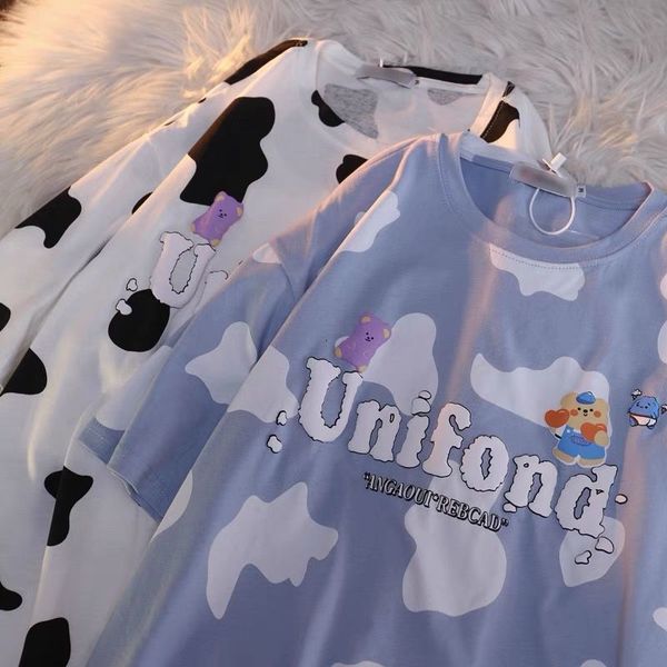 women's tshirt summer cow tiedye shortsleeved female harajuku printed letters cute halfsleeved tee 230406, White
women's tshirt summer cow tiedye shortsleeved female harajuku printed letters cute halfsleeved tee 230406, White