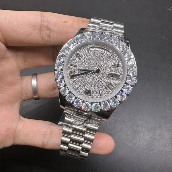 men's wristwatch diamond cz watch silver diamond dial popular hip-hop rap style watch automatic mechanical sports watches, Slivery;brown
men's wristwatch diamond cz watch silver diamond dial popular hip-hop rap style watch automatic mechanical sports watches, Slivery;brown