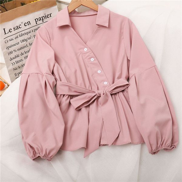 women's blouses shirts korean v-neck button pleated shirt women's elegant lantern sleeve elastic waist fashion sweet lace upper be, White
women's blouses shirts korean v-neck button pleated shirt women's elegant lantern sleeve elastic waist fashion sweet lace upper be, White