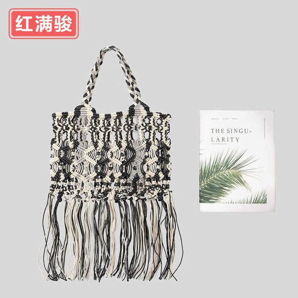 spring and summer colorful wax rope handwoven women's bag large capacity hollow mesh tassel bag beach vacation handbag 230406
spring and summer colorful wax rope handwoven women's bag large capacity hollow mesh tassel bag beach vacation handbag 230406