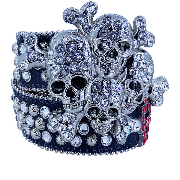 needle skull buckle bb belt designer for womens mens waistbands belts with full rhinestones purple golden multicolored wholesale, Silver
needle skull buckle bb belt designer for womens mens waistbands belts with full rhinestones purple golden multicolored wholesale, Silver