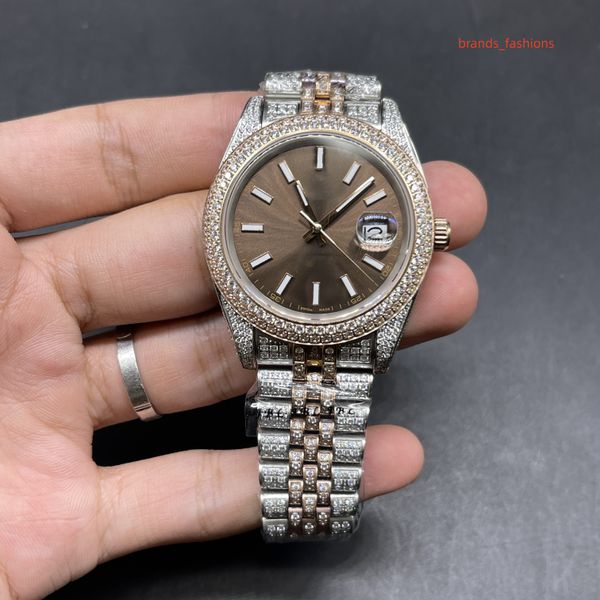 diamond men's fashion watch stainless steel handmade diamond inlaid popular watch coffee colored personalized dial 41m life waterproof, Slivery;brown
diamond men's fashion watch stainless steel handmade diamond inlaid popular watch coffee colored personalized dial 41m life waterproof, Slivery;brown
