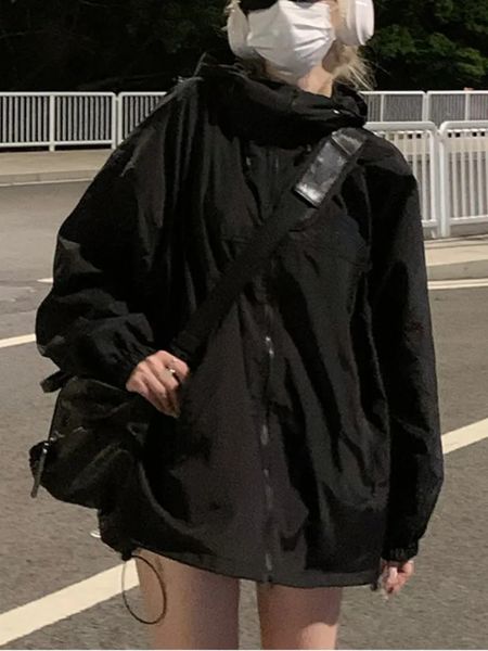 women's jackets y2k women techwaer korean streetwear hooded jacket zipper windbreaker sweatshirt oversizer outwear trench coats alt cl, Black;brown
women's jackets y2k women techwaer korean streetwear hooded jacket zipper windbreaker sweatshirt oversizer outwear trench coats alt cl, Black;brown