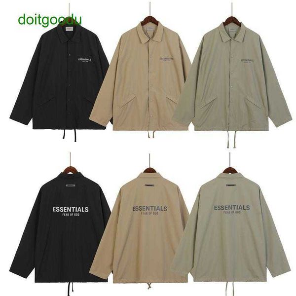 fear god season 7 reflective letter printing men's and women's loose os version polo neck jacket coat, Black;brown
fear god season 7 reflective letter printing men's and women's loose os version polo neck jacket coat, Black;brown