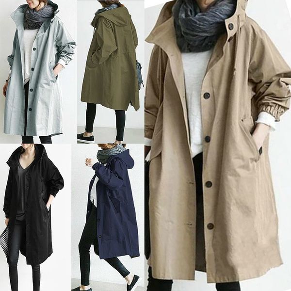 women's trench coats women fashion spring autumn casual hooded medium long overcoat loose windproof korean trendy large size 230404, Tan;black
women's trench coats women fashion spring autumn casual hooded medium long overcoat loose windproof korean trendy large size 230404, Tan;black
