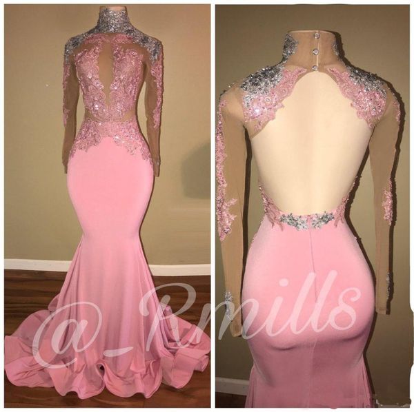 2022 modest high neck long sleeves prom dresses mermaid applique sequins open back evening party gowns robe de soriee custom 2368058, Black
2022 modest high neck long sleeves prom dresses mermaid applique sequins open back evening party gowns robe de soriee custom 2368058, Black