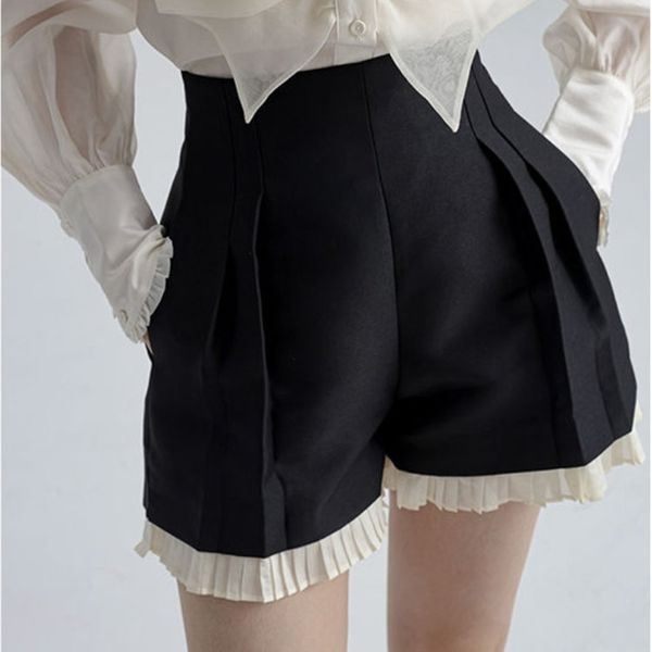 women's shorts short women's patch work spring high waist elegant and cute prep style ulzzang ropa cream suitable for women's, White;black
women's shorts short women's patch work spring high waist elegant and cute prep style ulzzang ropa cream suitable for women's, White;black