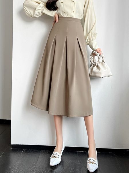skirts high waisted elegant a-line skiing women's arrival in spring korean style solid color large swing office women's long skirt, Black
skirts high waisted elegant a-line skiing women's arrival in spring korean style solid color large swing office women's long skirt, Black
