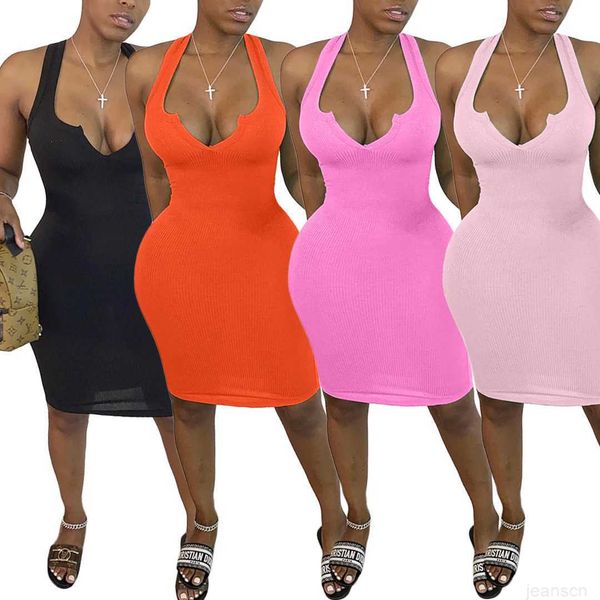 sleeveless women casual dresses fashion solid color deep v neck slim bodycon dress womens summer designers clothes, Black;gray
sleeveless women casual dresses fashion solid color deep v neck slim bodycon dress womens summer designers clothes, Black;gray