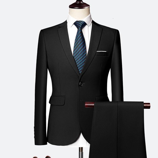 men's suits blazers men's business single button wedding dress 2-piece jacket with trousers high-quality fashion customization 230, White;black
men's suits blazers men's business single button wedding dress 2-piece jacket with trousers high-quality fashion customization 230, White;black