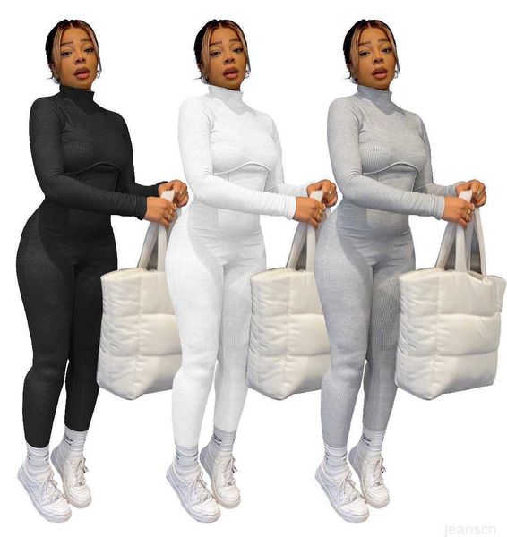 designers women clothes pants 2023 casual fashion bodysuit solid color pit stripe stand collar, Black;white
designers women clothes pants 2023 casual fashion bodysuit solid color pit stripe stand collar, Black;white