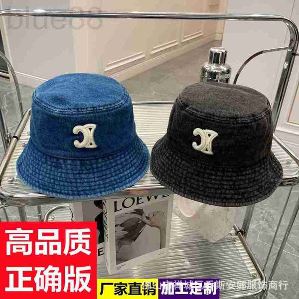 cloches designer correct arc de triomphe letter mark washed denim embroidered fisherman's hat versatile show face small basin female 5i, Blue;gray
cloches designer correct arc de triomphe letter mark washed denim embroidered fisherman's hat versatile show face small basin female 5i, Blue;gray