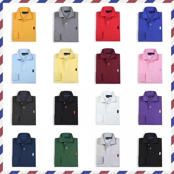 polo shirt long sleeve mens polos pony label ralphs embroidery solid color lapel cotton loose large size casual laurens t-shirt, White;black
polo shirt long sleeve mens polos pony label ralphs embroidery solid color lapel cotton loose large size casual laurens t-shirt, White;black