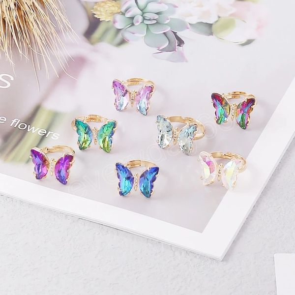 fashion design gorgeous butterfly ring sweet transparent crystal adjustable rings for women party jewelry, Silver
fashion design gorgeous butterfly ring sweet transparent crystal adjustable rings for women party jewelry, Silver