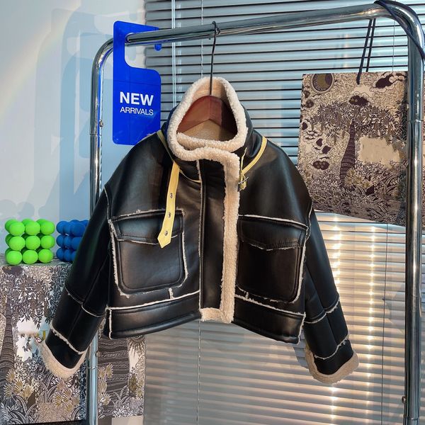 big boy lamb fur all-in-one coat children's handsome motorcycle coat, Blue;gray
big boy lamb fur all-in-one coat children's handsome motorcycle coat, Blue;gray