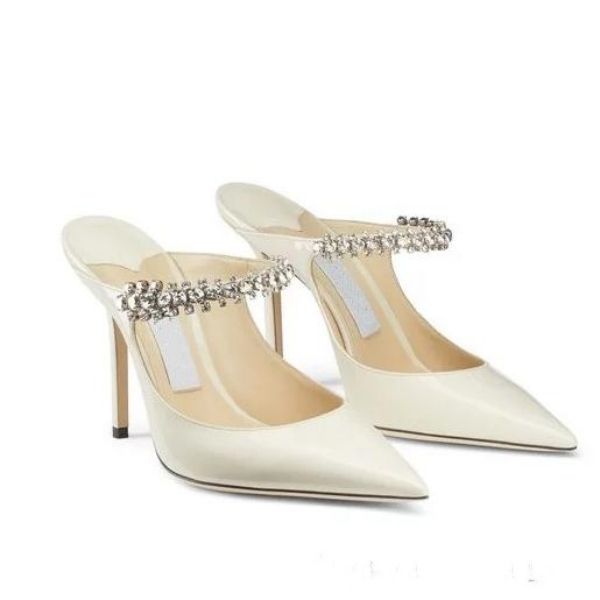 grade linen patent leather mules with crystal strap 7cm 10cm designer heel with box, Black
grade linen patent leather mules with crystal strap 7cm 10cm designer heel with box, Black