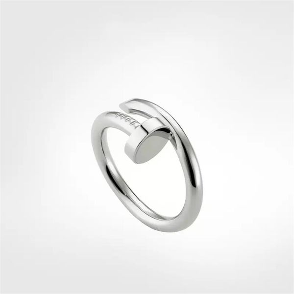 with box mens nail ring band diamonds designer luxury women rings jewelry couple lover finger circle rings good gift never fade no260p, Silver
with box mens nail ring band diamonds designer luxury women rings jewelry couple lover finger circle rings good gift never fade no260p, Silver