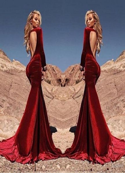 fitted mermaid dark red velvet prom dresses 2019 vestidos de fiesta long sleeves ruched backless celebrity evening dress6183239, Black
fitted mermaid dark red velvet prom dresses 2019 vestidos de fiesta long sleeves ruched backless celebrity evening dress6183239, Black