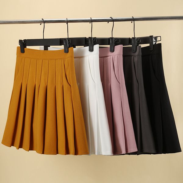 skirts pleated skirt with pockets women's autumn yellow preppy style elastic high waist a-line slimming black kawaii mini short board 2
skirts pleated skirt with pockets women's autumn yellow preppy style elastic high waist a-line slimming black kawaii mini short board 2