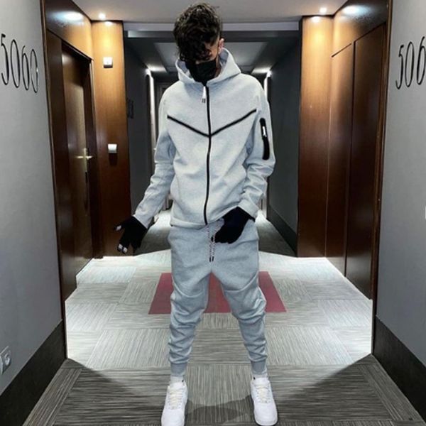 men's tracksuits 2023 sports suit hoodie fashion casual zipper jacket trousers suitpant sets men in 230406, Gray
men's tracksuits 2023 sports suit hoodie fashion casual zipper jacket trousers suitpant sets men in 230406, Gray